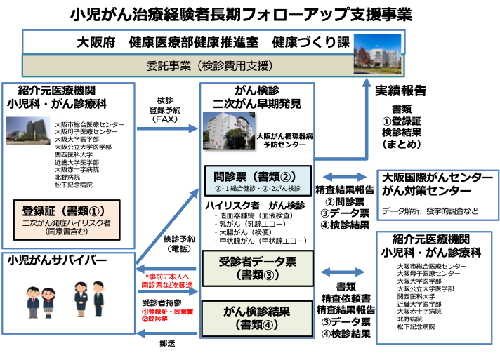 図：小児がん治療経験者長期フォローアップ支援事業