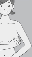 図：触る胸と反対側の手を使う